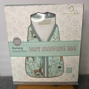 Optima Baby‎ Sleeping Bag 2-12M Nursery Collection 100% Cotton Woodland Animals